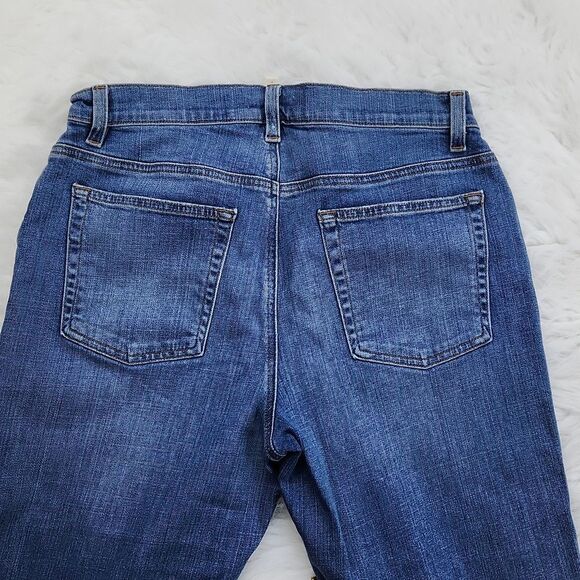 Eileen Fisher -22 Stretch Organic Cotton Boyfriend Jeans Mid-Rise Distressed 6 - Picture 5 of 9